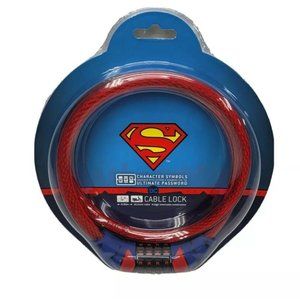 Cable Bike Lock Superman Ultimate Password Brand New Red A4